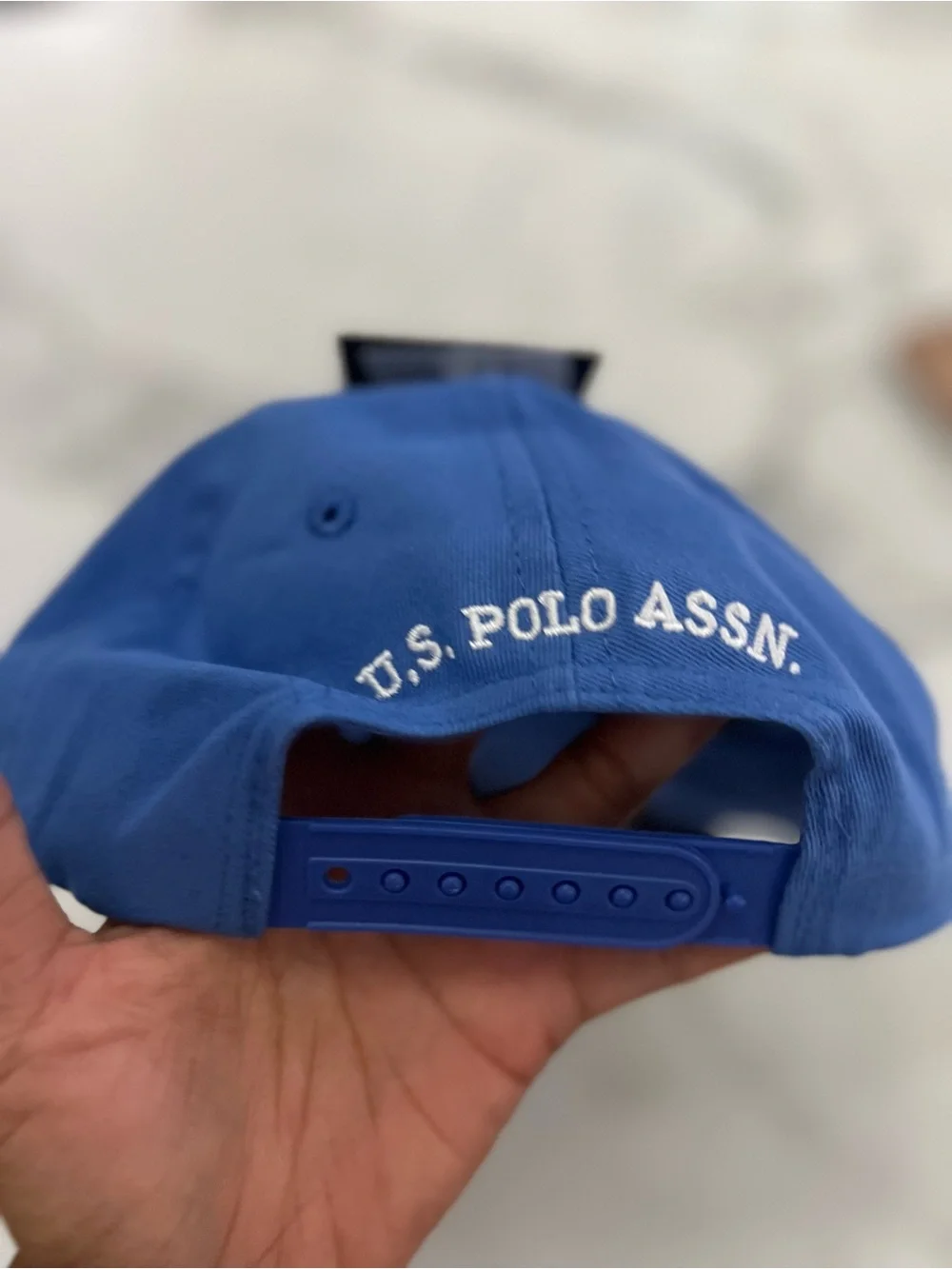 U.S. Polo Assn. Kids Blue Baseball Cap with White Trim